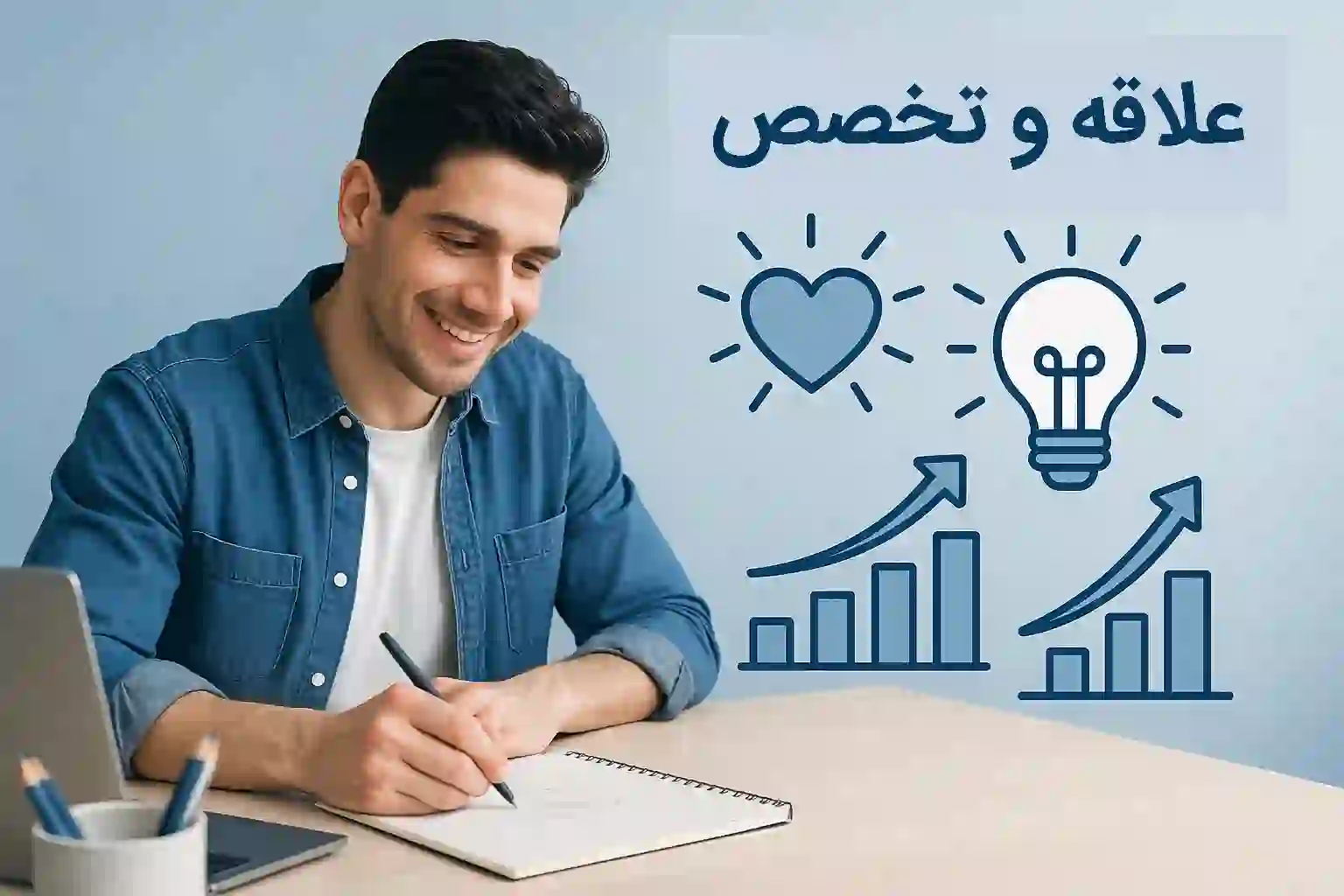تاثیرگذاری علاقه و تخصص در انتخاب حوزه‌ی کاری